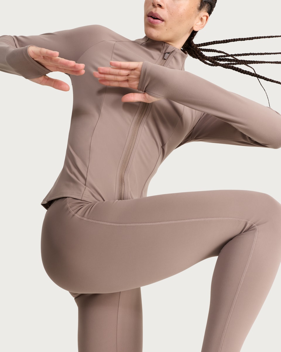 image 1 of F&F Active EVERYHOUR Zip Up Jacket in Brown