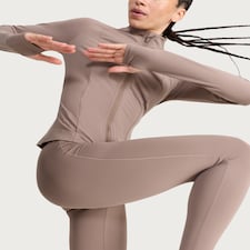 F&F Active EVERYHOUR Zip Up Jacket in Brown