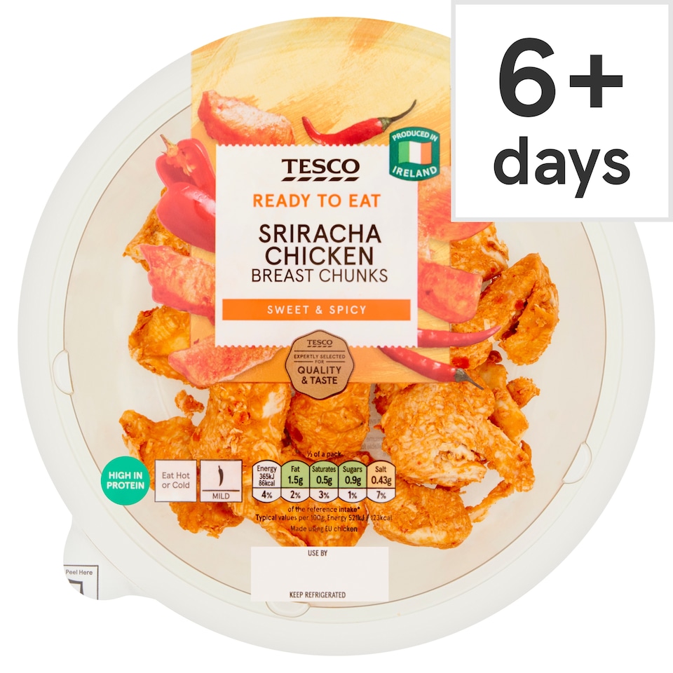 Tesco Siracha Chicken Breast Chunks 140g