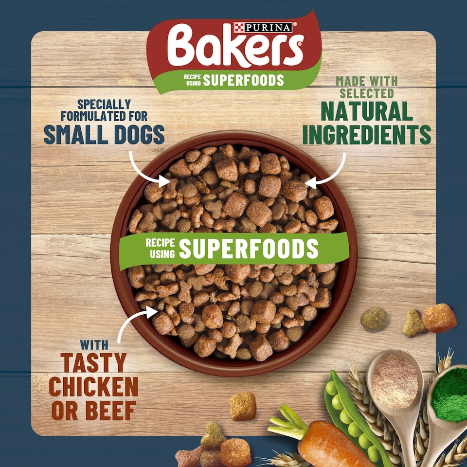 image 1 of Bakers Small Dog Food Chicken & Vegetables 1.1Kg