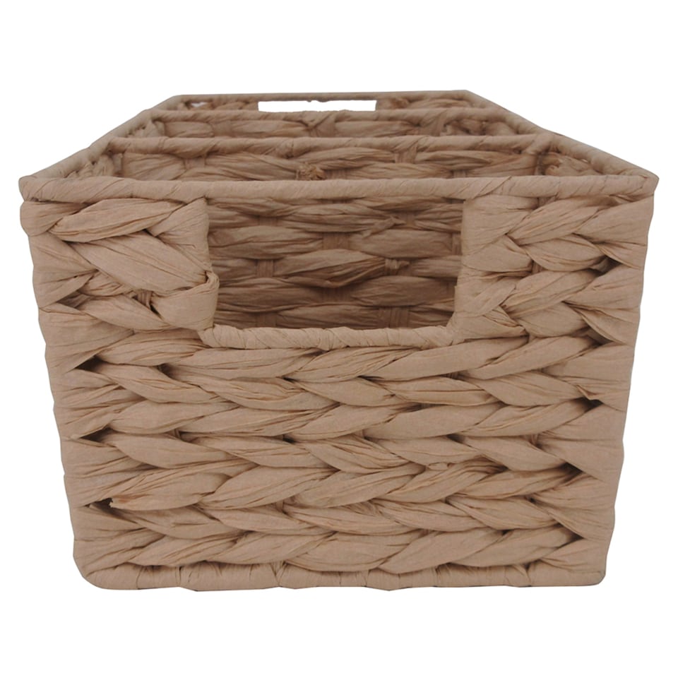 image 1 of F&F Home Natural 3 Section Storage Basket 