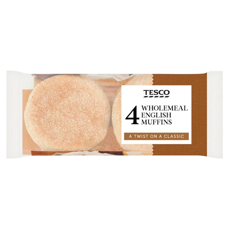 Tesco Wholemeal English Muffins 4 Pack