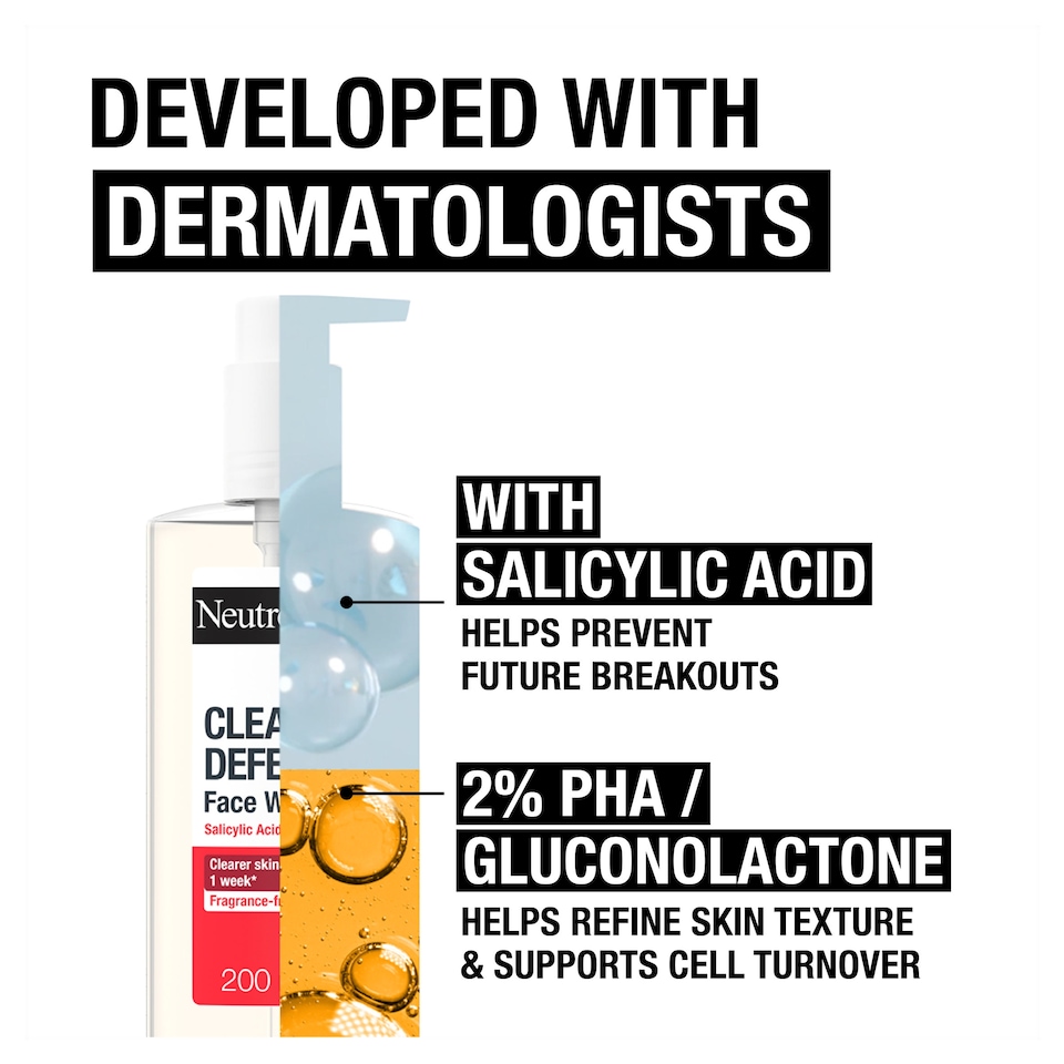 image 1 of Neutrogena Clear & Defend Facial Wash 200Ml