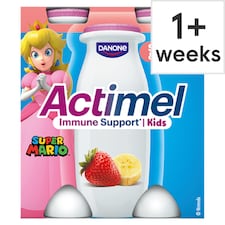 Actimel Kids Strawberry & Banana Lunchbox Yoghurt Drink Multipack 4x100g