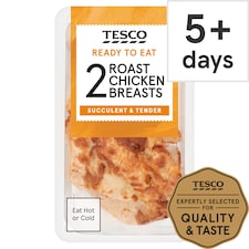 Tesco 2 Roast Cooked Chicken Breast Fillets 245 G
