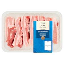 Tesco Pork Belly Slices 800g