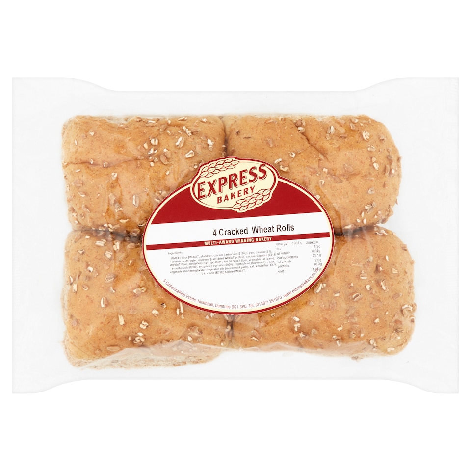 Express Bakery Cracked Wheat Rolls 4 Pack