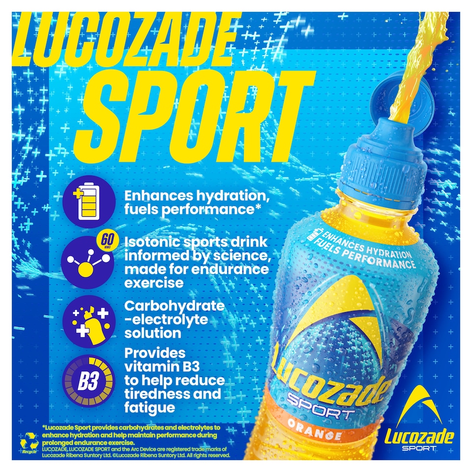 image 1 of Lucozade Sport Drink Orange 750ml