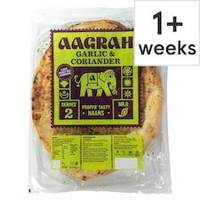 Aagrah Garlic & Coriander Naan (2 x 200g)