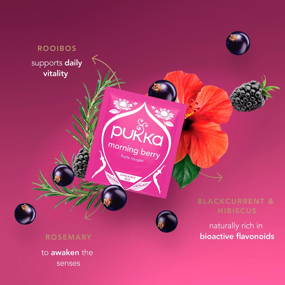 image 1 of Pukka Organic Morning Berry 20 Tea Bags 34G