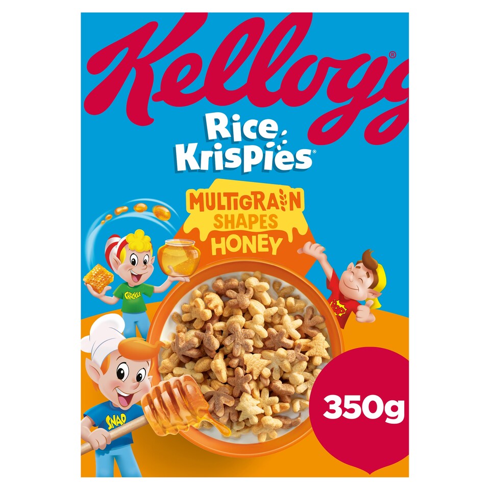 image 1 of Kellogg's Rice Krispies Multigrain Shapes Honey Cereal 350g