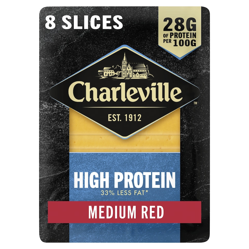 Charleville Lighter Medium Red Cheese Slices 160G
