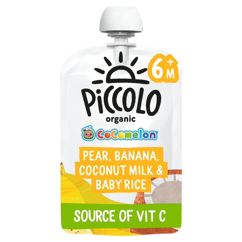 Piccolo Organic Pear, Banana, Coconut Milk & Baby Rice 100g