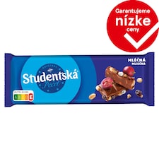 ORION Študentská pečať Mliečna čokoláda s arašidmi, hrozienkami a želé 90 g