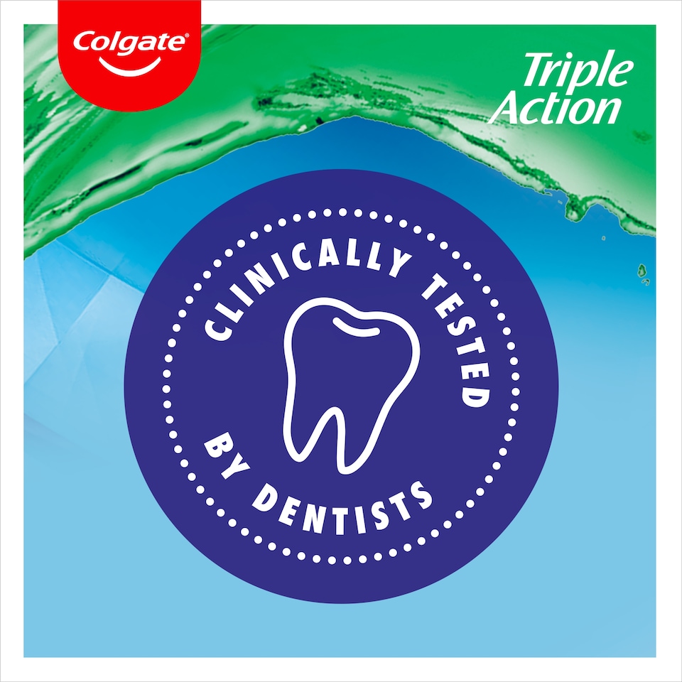image 1 of Colgate Triple Action Mouthwash Alcohol Free 500ml