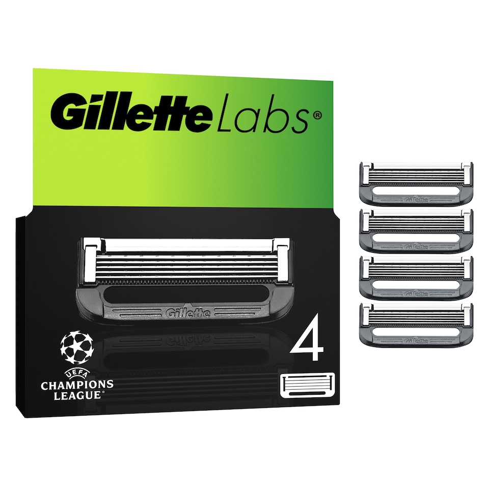 image 1 of Gillette Labs Men's Razor Blades Refills 4 Pack