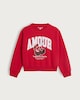 image 4 of F&F Girls Cotton Rich Amour Cherry Print Sweatshirt in Red