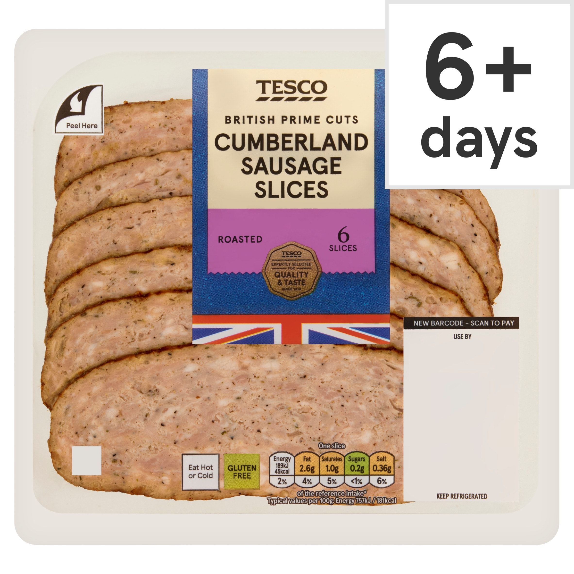 Tesco British Cumberland Sausage Slices 150g