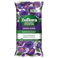 Zoflora antibacterial multi surface cleaning wipes Midnight Blooms 70 sheets