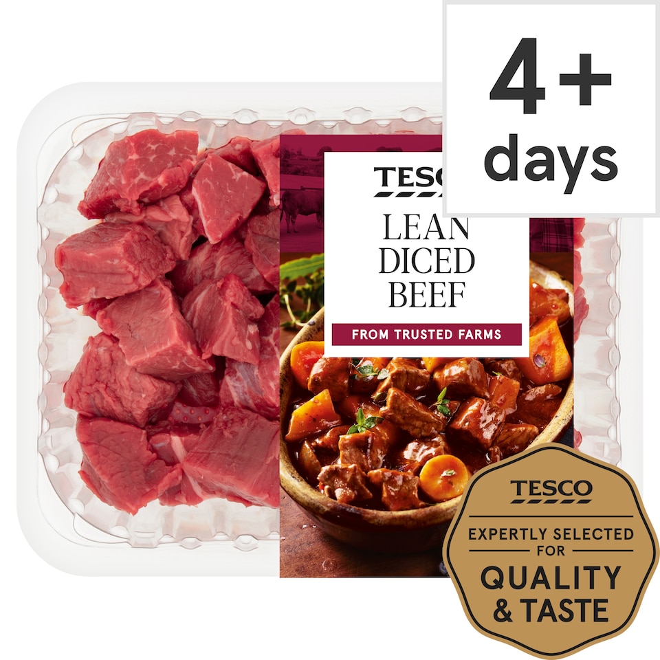 Tesco Lean Diced Beef 400G