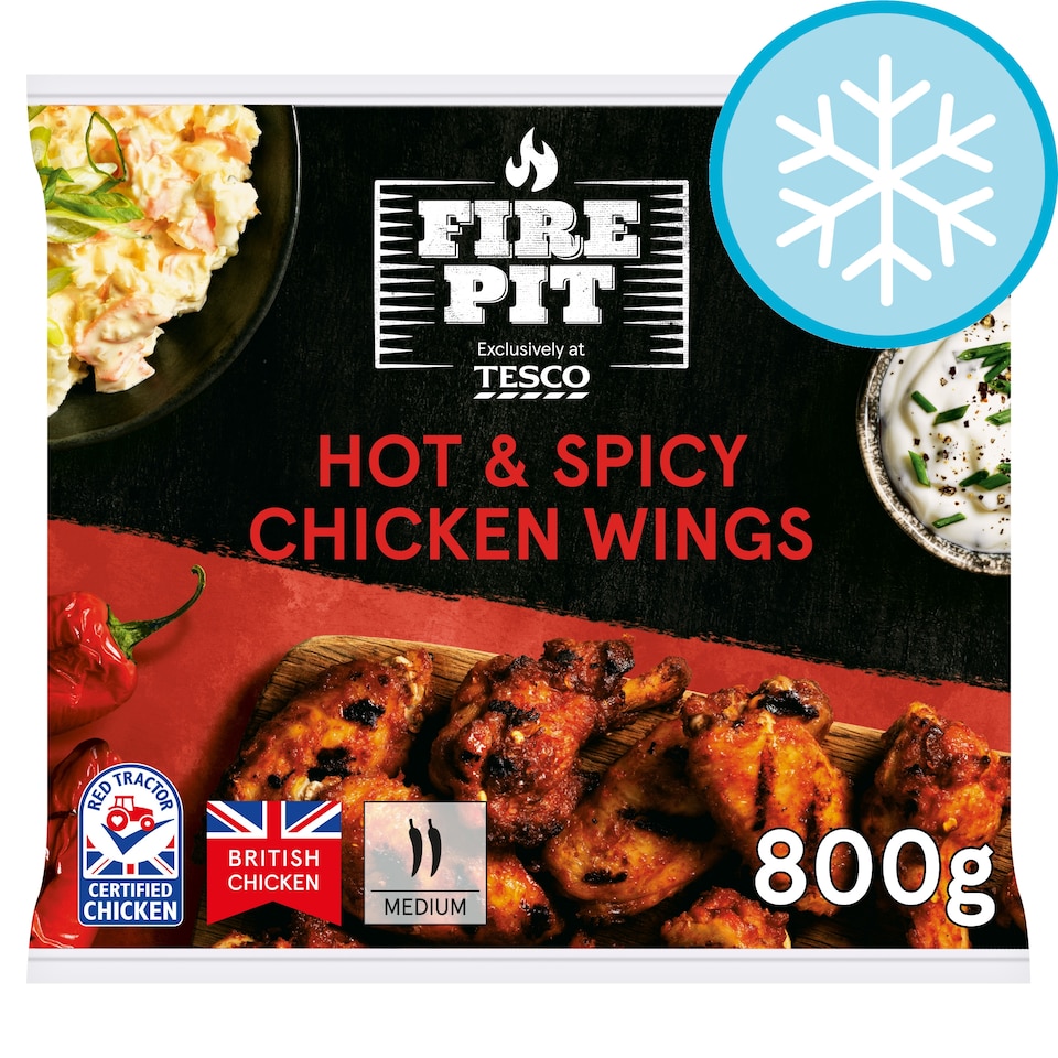 Tesco Firepit Hot & Spicy Chicken Wings 800G