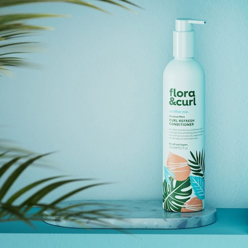 image 1 of Flora & Curl Coconut Mint Curl Refresh Conditioner 300ml