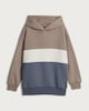 image 4 of F&F Boys Cotton Rich Colour Block Oversized Fit Hoodie in Med Nude