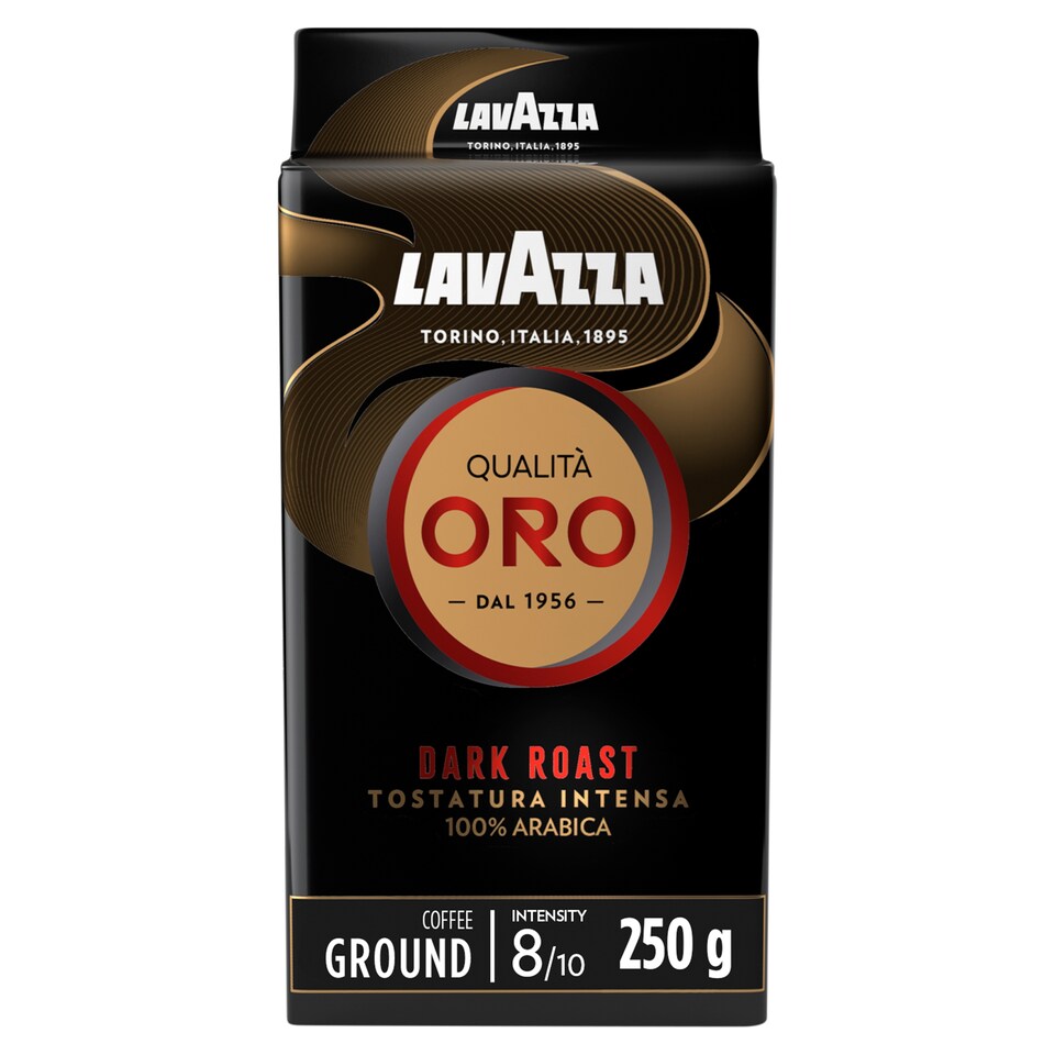 LAVAZZA Qualita Oro Dark Roasted Ground Coffee 250g 