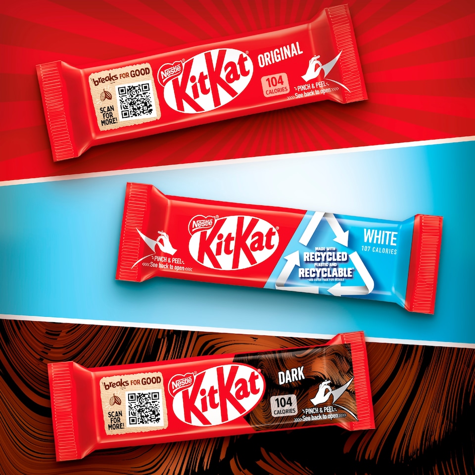 image 1 of KitKat 2 Finger Dark Chocolate Biscuit Bar 8 Pack Multipack 165.6g