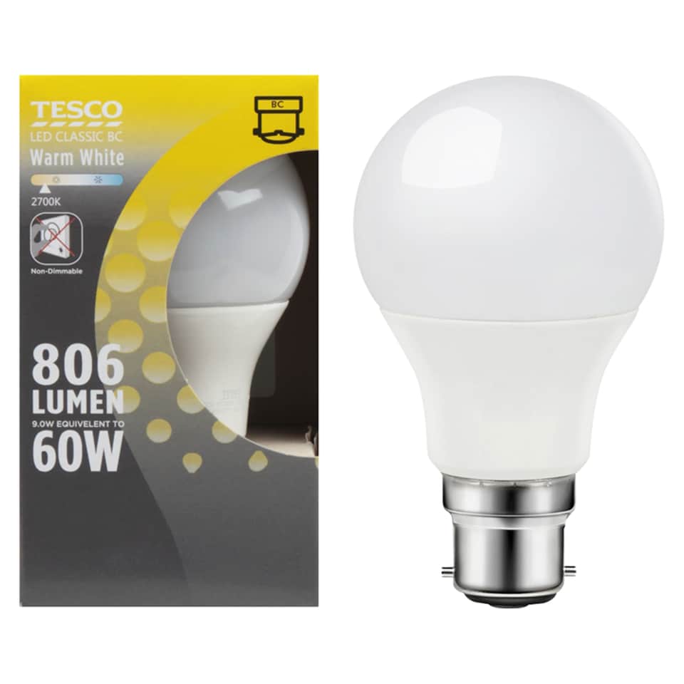 image 1 of Tesco Led Classic 60W Bayonet Cap