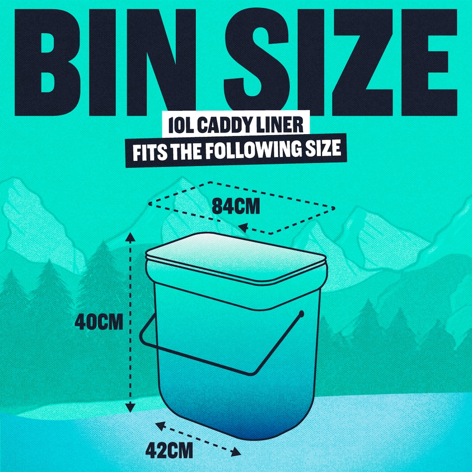 image 1 of Beast Drawstring 10L Compostable Caddy Liners 16S