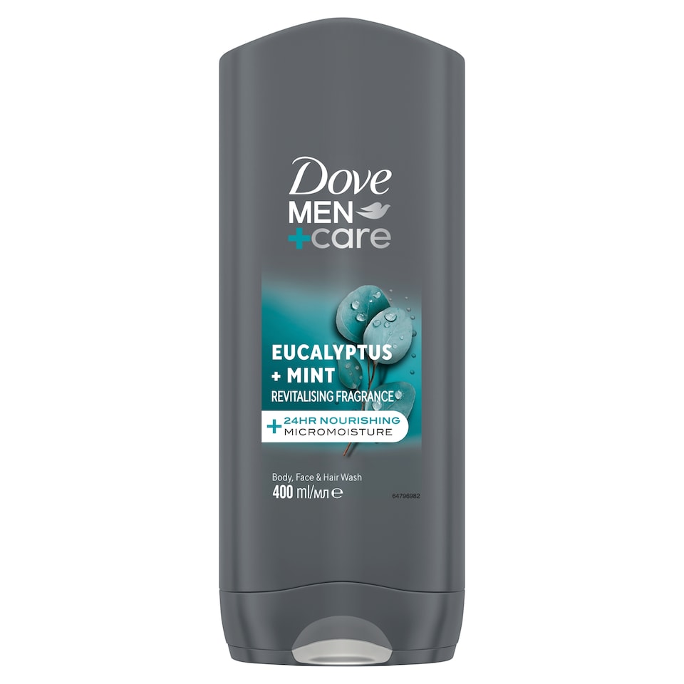 Dove Men+Care Eucalyptus + Mint Body, Face & Hair Wash 400 ml