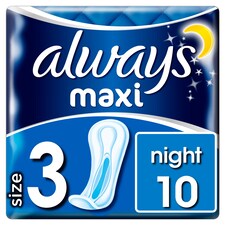 Always Maxi Night S/Twls 10 Pack
