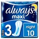 image 1 of Always Maxi Night S/Twls 10 Pack