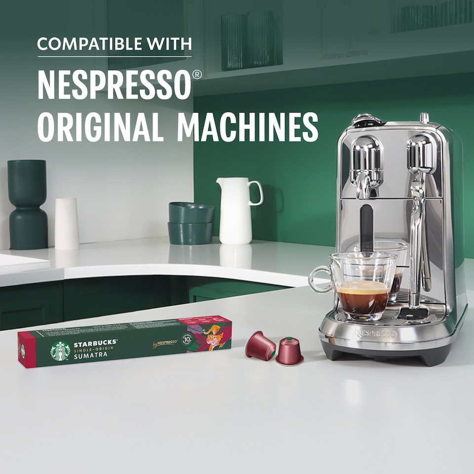 image 1 of Starbucks by Nespresso Single-Origin Sumatra Espresso Coffee Pods x10 55g