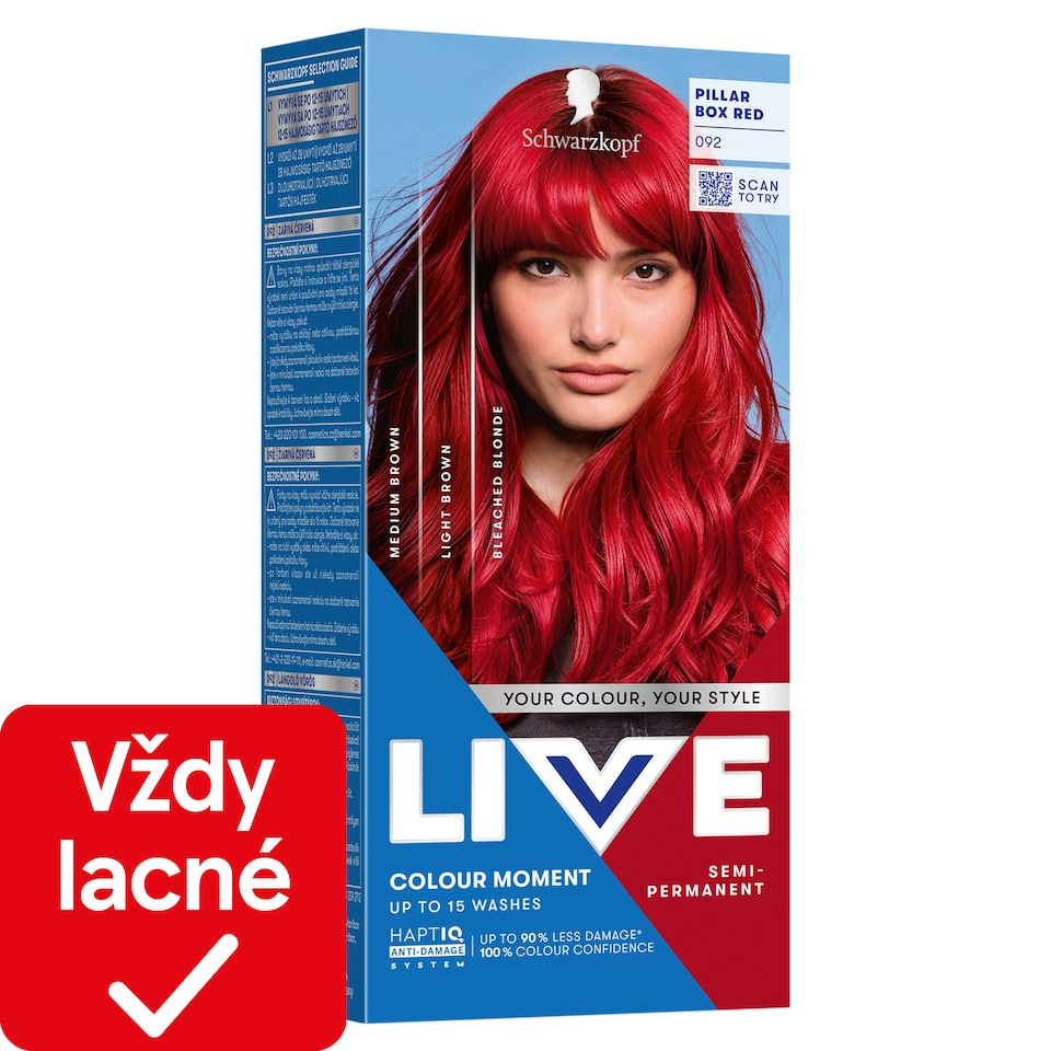 Schwarzkopf Live Colour Moment farba na vlasy 092 žiarivá červená