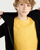 image 1 of F&F School Girls Cotton Rich Zip Up Hoodie in Black