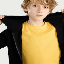 F&F School Unisex Cotton Rich Zip Up Hoodie in Black