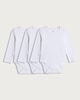 image 1 of F&F Baby 3-Pack Cotton Rich Long Sleeved Bodysuits in White