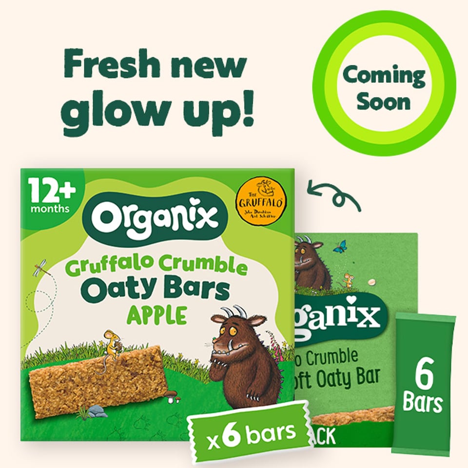 image 1 of Organix Gruffalo Crumble Apple Oaty Bars Organic Toddler Snack Multipack 6x23g