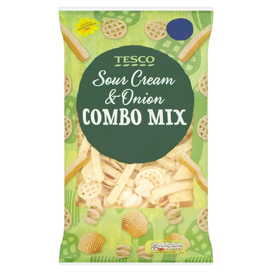 Tesco Sour Cream And Onion Combo Mix 265G Tesco Groceries