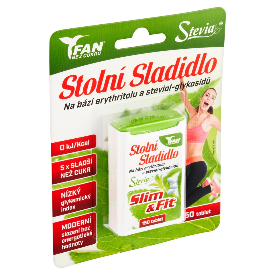 image 1 of FAN Sladidla Stevia Slim & Fit Table Sweetener 150 Tablets 7.8g