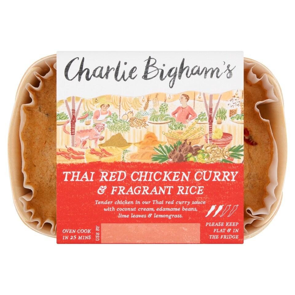 image 1 of Charlie Bigham's Thai Red Chicken Curry & Rice 418G