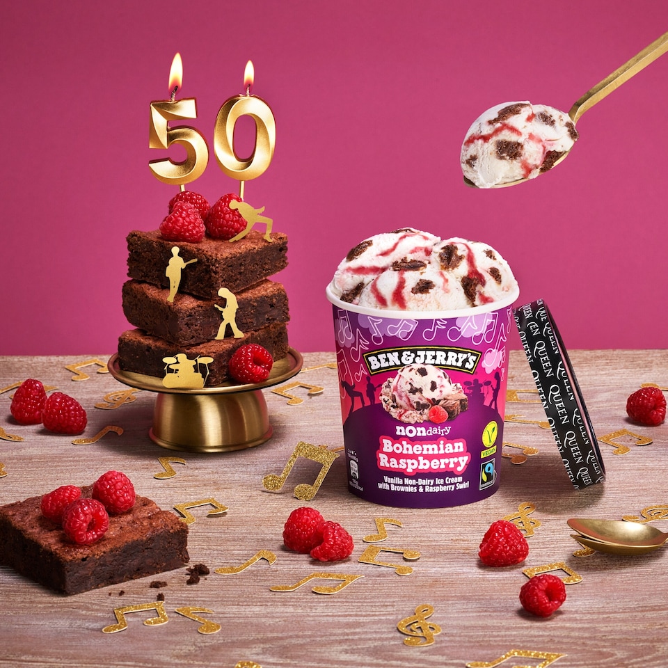 image 1 of Ben & Jerry's Bohemian Raspberry Non Dairy Ice Cream 465ml