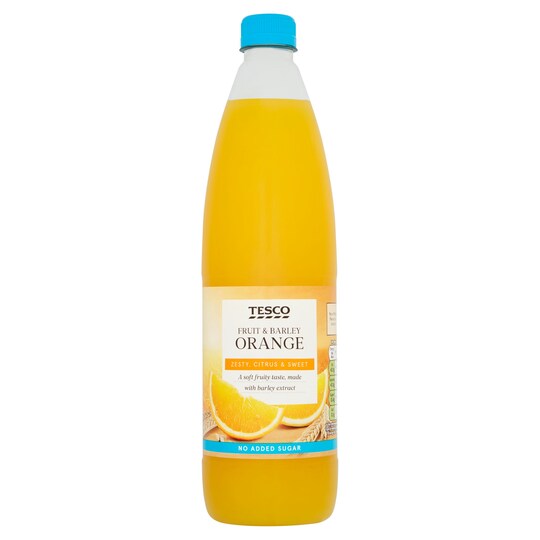 Tesco Fruit & Barley Orange No Added Sugar 1L Tesco Groceries