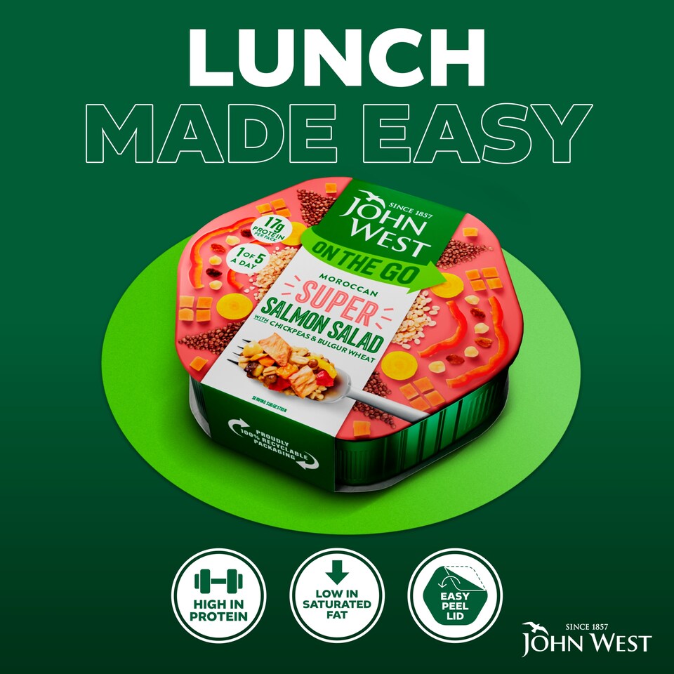 image 1 of John West Super Salad Moroccan Salmon 220g