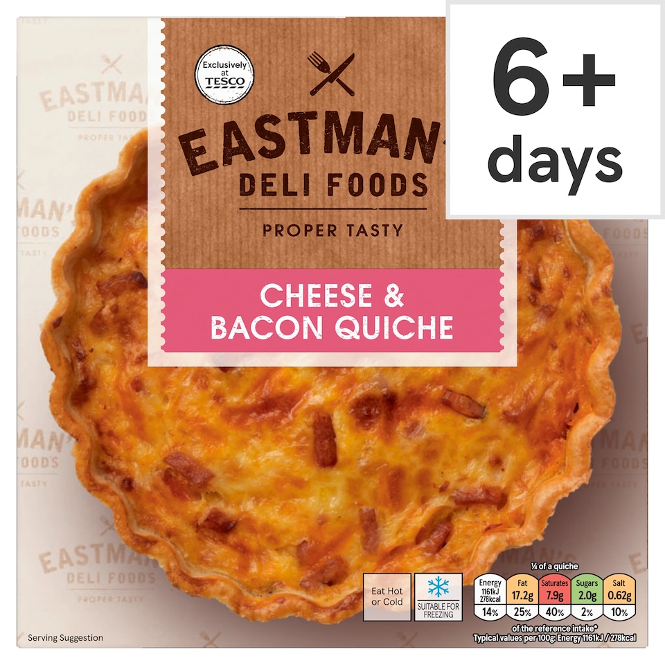 Eastmans Cheese & Bacon Quiche 400G