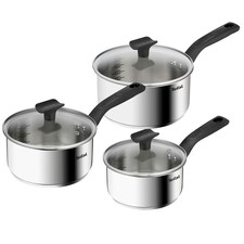 Tefal Titanium Max 3 Piece Saucepan & Lid Set