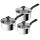 image 1 of Tefal Titanium Max 3 Piece Saucepan & Lid Set