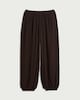 image 4 of F&F Textured Elasticated Cuff Balloon Co-ord Trousers in Chocolate
